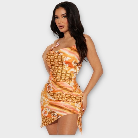 Fashion Nova Harlow Satin Mini Dress NWT - Picture 4 of 7